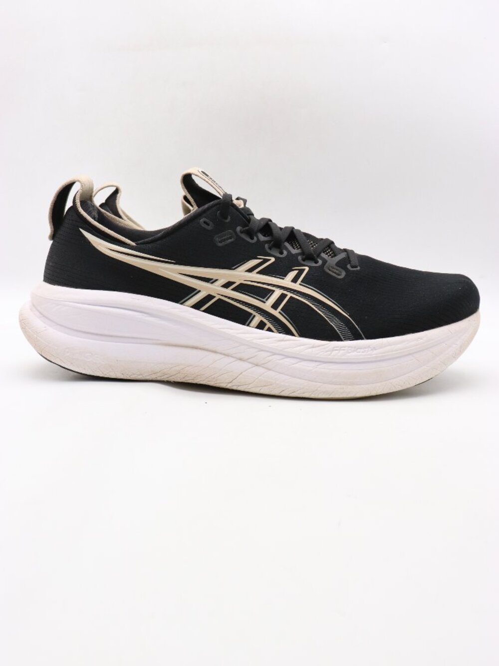 Asics Gel-Nimbus 28 Men's 14 Black Khaki Running Athletic Sneakers 1011C127